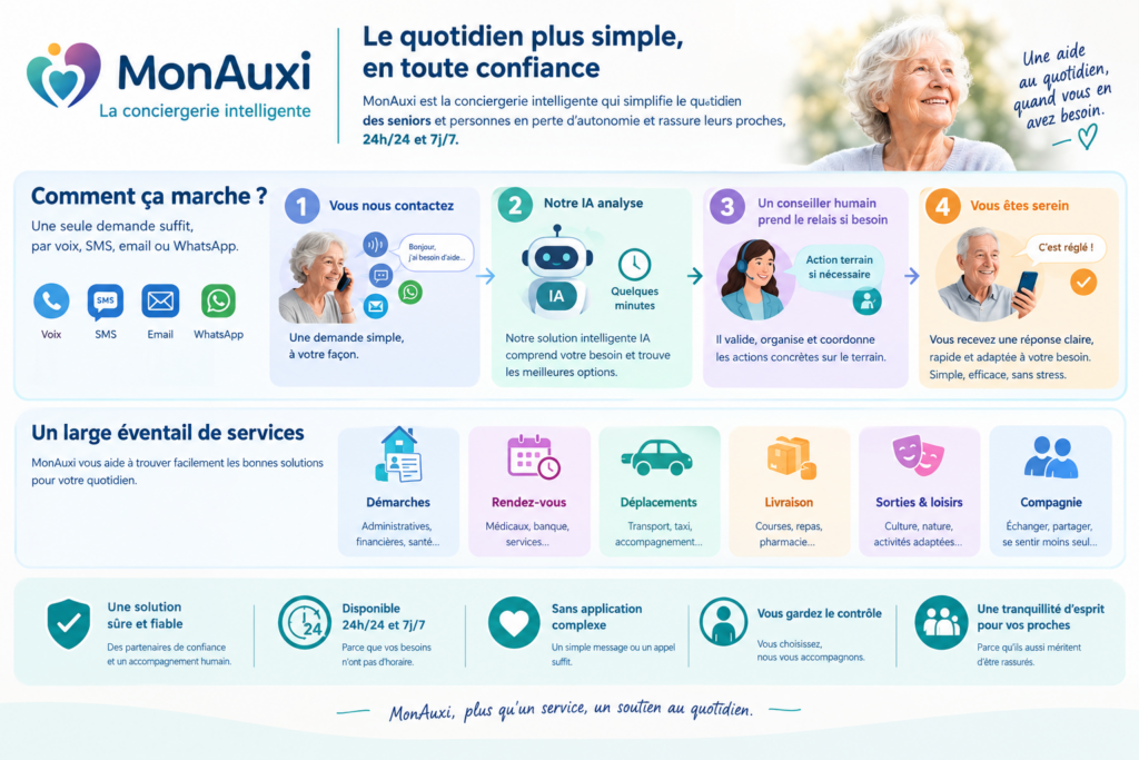 Une personne utilisant MonAuxi
